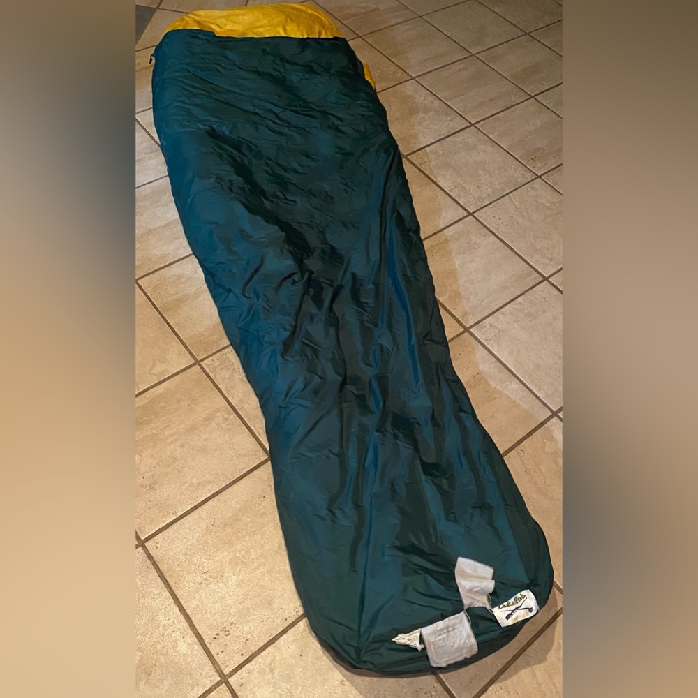 Vintage - Cabela’s Waterfowl down sleeping bag with pillow attached